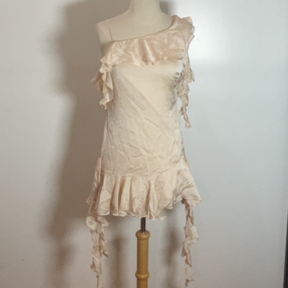 NBD Angus Mini Dress in Champagne Butterfly, Size: S - Picture 5 of 12
